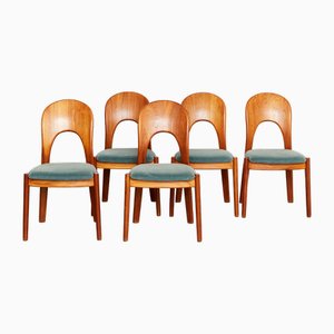 Chaises de Salle à Manger Morten en Teck par Niels Kofoed pour Kofoed Møbelfabrik, Danemark, 1960s, Set de 5