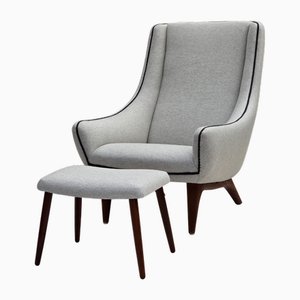 Poltrona modello Ml 140 di design di Illum Wikkelsø, Danimarca, anni '60