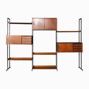 Mobiletto modulare vintage in teak, Italia, anni '60