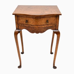 Antique Burr Walnut Side Table, 1900s