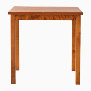 Table Basse Vintage Scandinave en Chêne avec Inserts en Loupe, 1960s