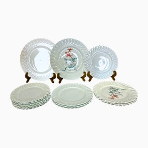 Service de Vaisselle en Porcelaine de Haviland Limoges, 1950, Set de 12