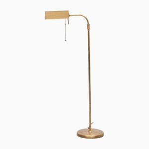 Brass Library Adjustable Floor Lamp, Germany, 1970s