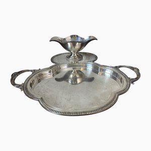 Antique Dish and Integrated Sauce Boat, 1890s