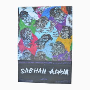 Large Exhibition Poster for the French Cultural Center of Damascus after Sabhan Adam