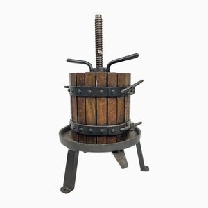 Antique Manual Wine Press with Working Press, 1950s