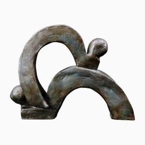Union of Movements and Abstract Terracotta Sculpture, 1980s