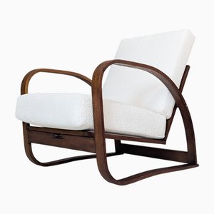 Fauteuil H 70 Ajustable en Bouclé par Jindrich Halabala pour Up Závody, 1930s