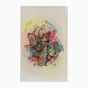 Enrico Bianco, Abstrakte Komposition, Mixed Media Drawing, 1979