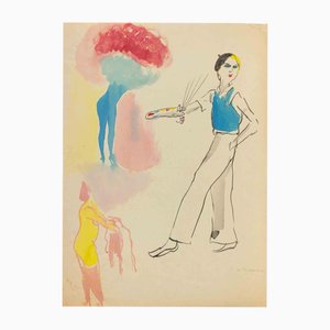 Mino Maccari, The Painter, Drawing, 1935