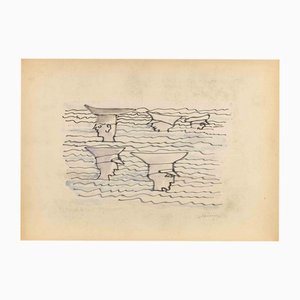 Mino Maccari, On the Air, Drawing, 1960s