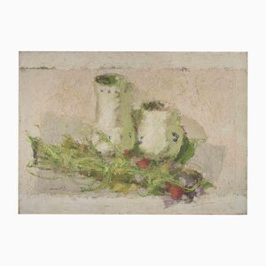 Franco Marzilli, Still Life with Jugs, Oil Painting, 1970s