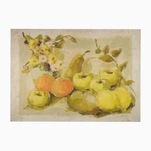 Franco Marzilli, Still Life with Fruits, Oil Painting, 1970s