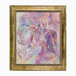 Sebastiano Sanguigni, Athena Goddess, Oil Painting, 2000, Framed
