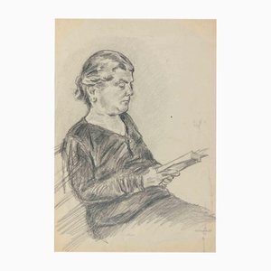 Mino Maccari, Retrato, dibujo a lápiz, 1933