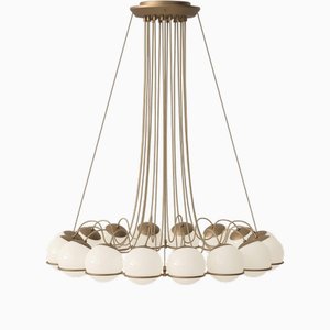 Model 2109/16/14 Lamp with Champagne Structure by Gino Sarfatti for Astep