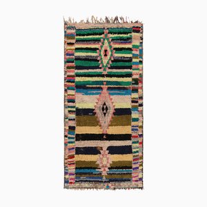 Marokkanischer Vintage Läufer mit polychromatischen Diamantmedaillons