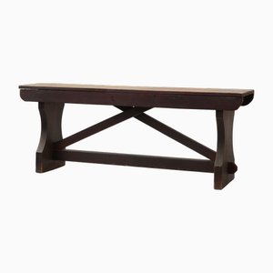 Rustic Wooden Bench in the style of Wabi Sabi, France, 1900s