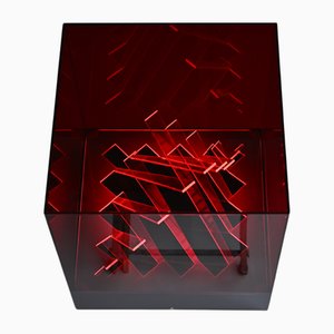 Cubo Di Teo Tischlampe von James Rivière für Centro Ricerche Arte Industria Lissone, Italien, 1970er