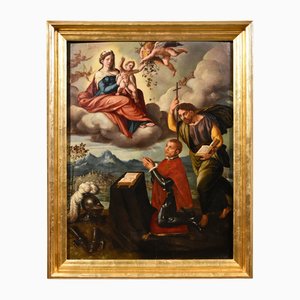 Workshop of Ippolito Scarsella / Lo Scarsellino, Madonna and Child with Saint James, 1590, Oil on Board