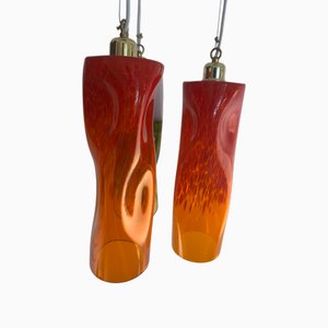 Lámpara en cascada de Murano multicolor de Murano, años 80