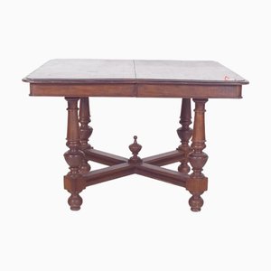 European Square Extendable Dining Table, 1890s