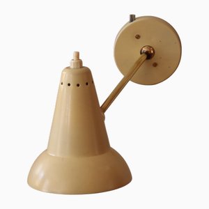 Lampada da parete Mid-Century regolabile in ottone di J. Biny, anni '50
