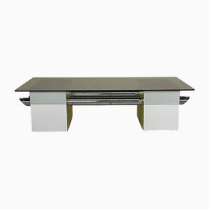 Coffee Table in Colored Formica and Glass, 1970s