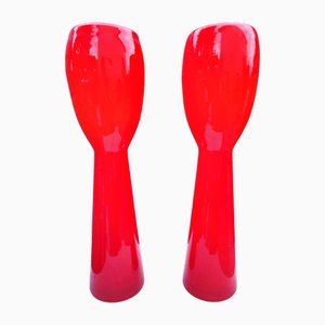 Vintage Vase in Red Glass, 1970s