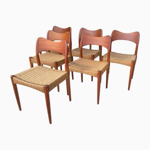Danish Dining Chairs by Arne Hovmand Olsen for Mogens Kold, Set of 6