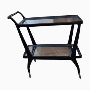 Moderner italienischer Mid-Century Servierwagen aus Glas, 1960er