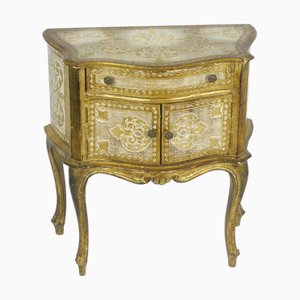 Mesa auxiliar italiana vintage de madera, años 40