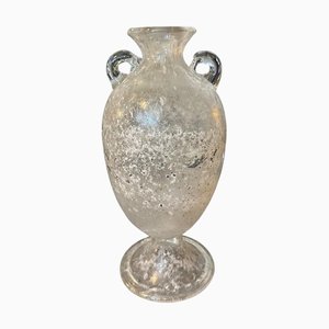 Tall Scavo Murano Glass Amphora Vase attributed to Seguso, 1970s