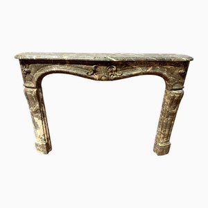 Chimenea estilo Luis XIV de mármol Breccia, década de 1800