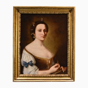 Atelier d'Anton Raphael Mengs, Portrait d'une jeune fille, 1750, Huile sur Toile, Encadrée