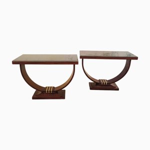 Art Deco Display Consoles, Set of 2