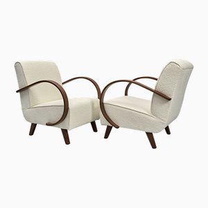 Fauteuils Bouclé par Jindřich Halabala, 1930s, Set de 2