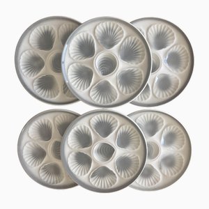 Set di piatti Oyster bianchi e grigi di Moulin Des Loups, set di 6