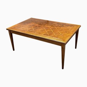 Early 20th Century Extendable Dining Table with Parquet Top