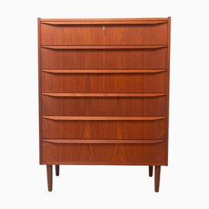 Cassettiera Mid-Century in teak, Danimarca, anni '60