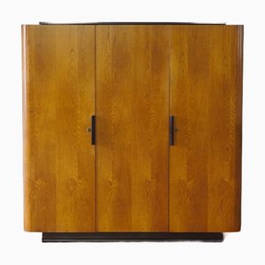 Art Deco Kleiderschrank mit Drei Türen, 1940