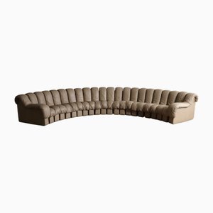 DS 600 Modular Sofa in Leather by Heinz Ulrich, Ueli Berger and Eleanora Peduzzi-Riva for de Sede, 1970s, Set of 22