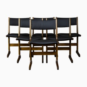 Dining Chairs in Rosewood & Full Grain Italian Leather from Farstrup Møbler, Denmark, 1960s, Set of 6
