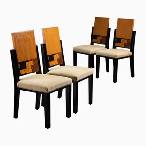 Art Deco Esszimmerstuhl Set von Michel Dufet, 4 . Set