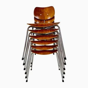 Model SE68 Stackable Chairs by Egon Eiermann, 1960s, Set of 6