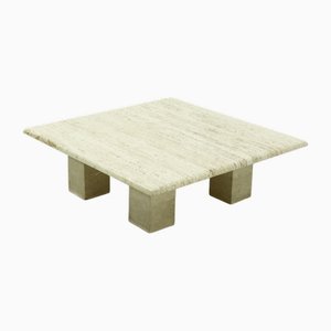 Mid-Century Modern Italian Travertine Coffee Table, 1970s