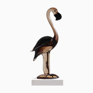 Murano Glass Flamingo Sculpture by Franco Bottaro, 1960s