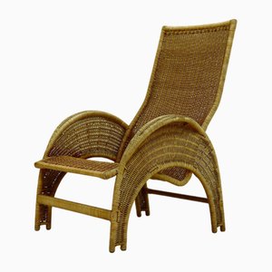 Mid-Century Modern Rattan Lounge Chair, 1970s