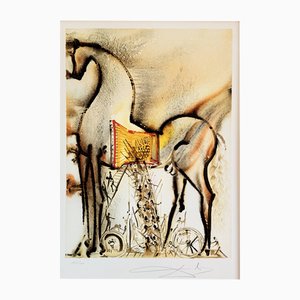 Salvador Dali, Il cavallo di Troia, 1970, Litografia