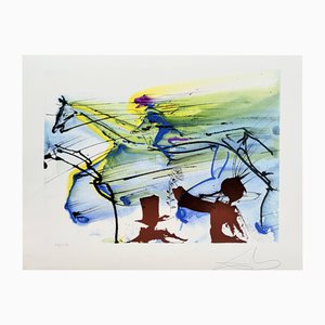 Salvador Dali, Das Rennpferd, 1970, Lithographie